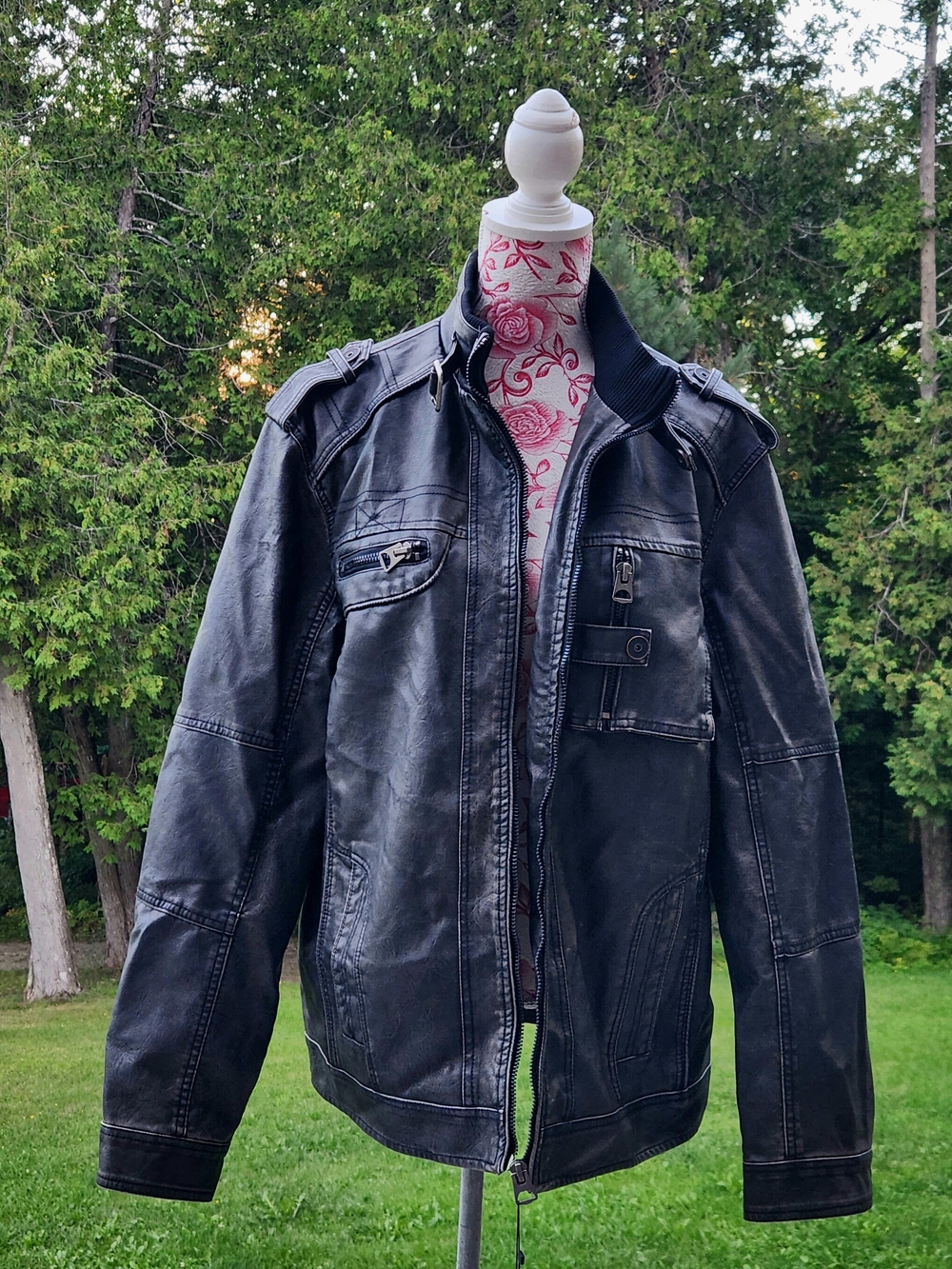 Men's Black Military Field Jacket - Classic Utility Style